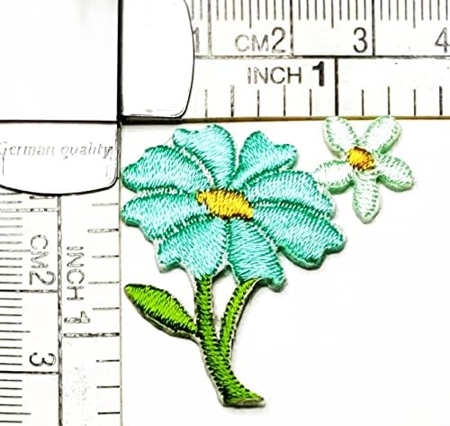 Kleenplus 2db. Mini Kék Daisy Vas a Foltok Virágok Növény Divat-Stílus Hímzett Motívum Rátétes Díszítés Jelkép Jelmez, Művészeti
