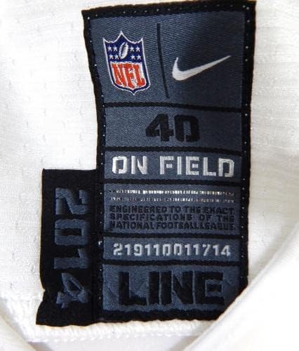 2014-ben a San Francisco 49ers Chris Culliver 29 Játék Kiadott Fehér Jersey 40 287 - Aláíratlan NFL Játék Használt Mezek
