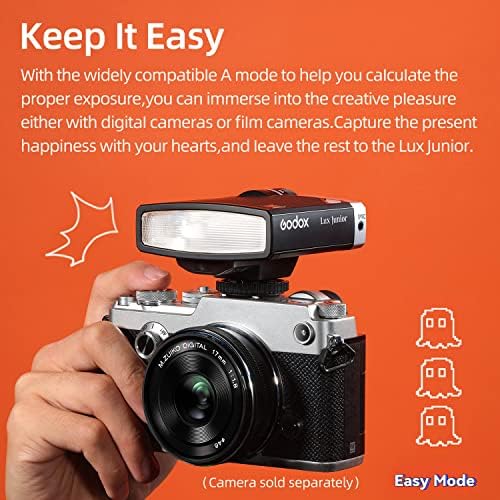 Godox Lux Junior Retro Flash színhőmérséklet 6000k±200, széles körben Kompatibilis a Legtöbb Márkájú Kamerák, Például a Fuji,
