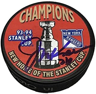 JOE KOCUR Aláírt 1994-Ben Stanley-Kupa Bajnokok Puck - New York Rangers - Dedikált NHL Korong