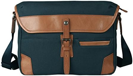 Messenger férfi táskák,Váll Bőr Bőr Vintage vászon Messenger Laptop munka, utazás-B 33x24x9cm(13x9.4x3.5inch)