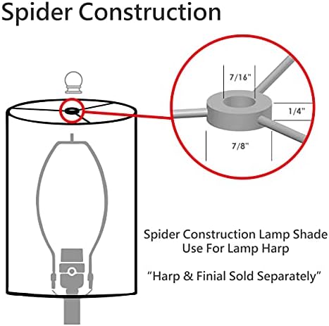 Aspen Kreatív 31238A Átmeneti Drum (Henger) Alakú Pók Építési lámpaernyőt a Méz, 8 széles (8 x 8 x 8)