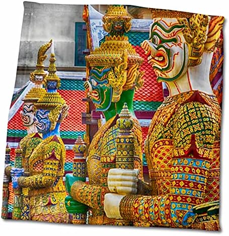 3dRose Thaiföld, Bangkok, Yaksha a Wat Phra Kaeo A Grand Palace - Törölköző (twl-276957-3)