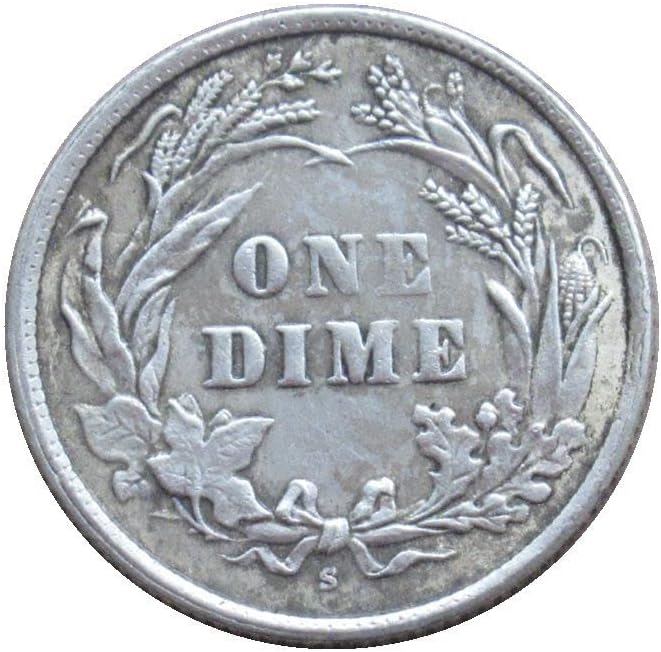 Amerikai Borbély 10 Cent 1910 Ezüst Bevonatú Replika Emlékérme