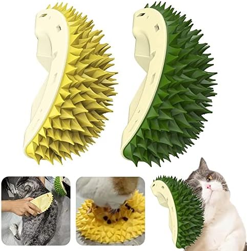 FXONCU Macska Játék Durian Alakú Sarok kényes ügy Macska Menta egyéni szia Játék szaggatóval (Sárga)