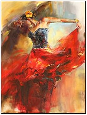 Absztrakt Festmény Balerina Táncol a Lány Wall Art Olaj Painting20x26inch(51x66cm)