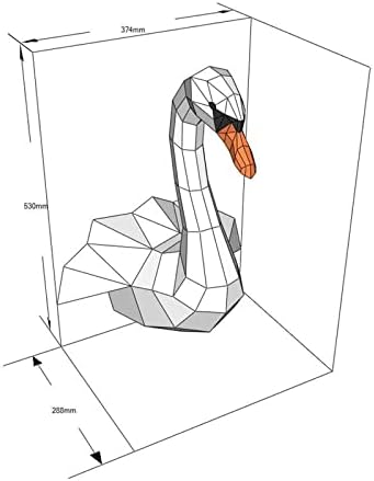 WLL-DP Swan Modell 3D Origami Puzzle Kreatív Papír Szobor DIY Papír Modell Geometriai Papír Trófea Kézzel készített Fali