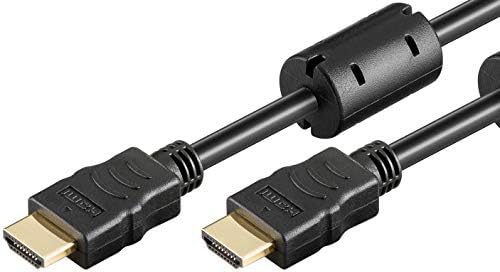 Goobay 31909 High Speed HDMI Kábel Ethernet, Aranyozott, Fekete, 6 mm Átmérőjű, 3 m Kábel Hossza