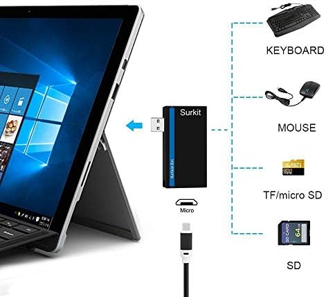 Navitech 2 az 1-ben Laptop/Tablet USB 3.0/2.0 HUB Adapter/Micro USB Bemenet SD/Micro SD Kártya Olvasó Kompatibilis Az ASUS