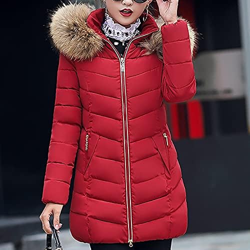 FOVIGUO Plus Size Téli Kabátok Női, Hosszú Ujjú Kabátban, Hölgyeim Encanto Hosszú Párt Ősszel Zip Fel Pamut Kabát