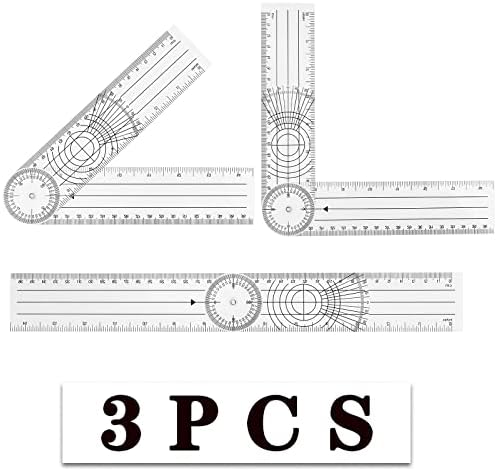 3 Db Szög Finder Uralkodók Goniométer 360 Fokos Szögben Szögmérő Mérési Eszköz a Mérnökök, Építészek Diákok Otthoni Irodai
