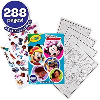 Crayola Színező Disney Könyv, A Disney Junior Ajándék, 288 Oldal, Korosztály, 3, 4, 5, 6