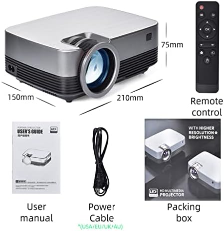 ZHUHW Q6S Video Projektor, Film házi-Mozi Teljes 1080P Támogatott Airplay Android 10 TV Box Opcionális Film Fürkész (Szín