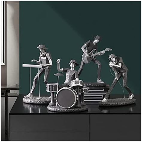 Autó Dekoráció Szobor Kézműves Figura Ajándékok Rock Zenekar Szobor Kézzel Készített Gyanta Zenekar Gitáros Zene Zenei Figura