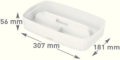 Leitz Kis MyBox Szervező Tálca fogantyúval, Műanyag, Átlátszó, Fehér;MyBox