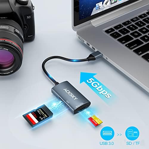 Micro SD Kártya Adapter, SD Kártya, USB Adapter, USB 3.0 Memória Kártya Olvasó, Támogatja a TF SD SDHC SDXC Micro SD Micro