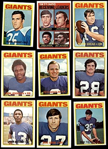 1972 Topps New York Giants Alacsony Csapat Set New York Giants-FB (Set) EX/MT Óriások-FB