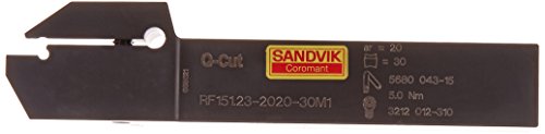 A Sandvik Coromant RF151.23-2020-30M1 Acél T-Max Q-Cut Szár Eszköz Parting and Grooving Jogosultja, 0.984 Maximális fogásmélység