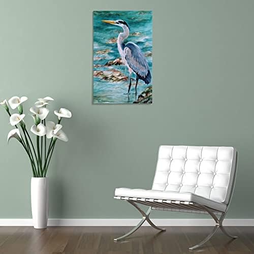 Teal tengeri madár Fali Vászon Nyomtatás Kék Gémek Dekoráció Vászon, Poszterek, Nyomatok, Modern Otthon Mű Hálószoba, Nappali