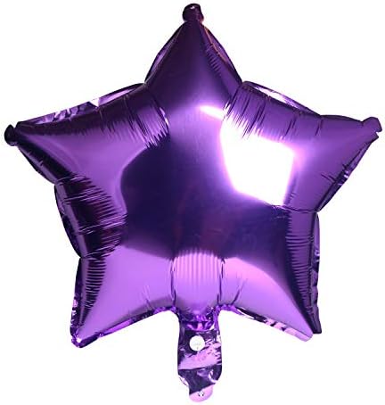 10db Csillag Alakú Fólia Lufit,18 cm-es Léggömb, Esküvői Születésnapi Party Baba Zuhany Dekoráció (lila)