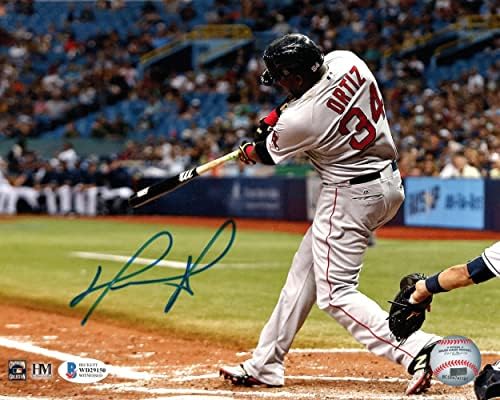 David Ortiz Dedikált Boston Red Sox 500 Home Run 8x10 Fotó Beckett Tanúja - Dedikált MLB Fotók