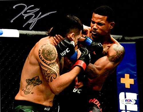Kevin Holland dedikált, aláírt 8x10 fotó UFC PSA COA Nagy a Szája Trailblazer
