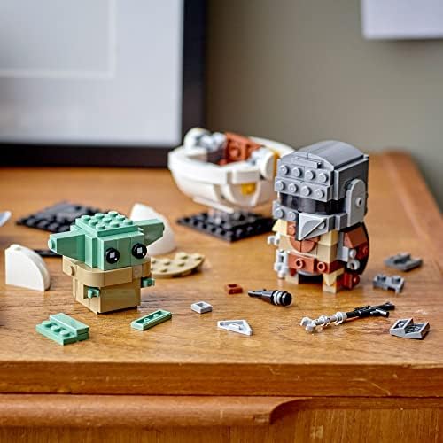 LEGO BrickHeadz Star Wars-A mandalore-i & A Gyermek 75317 'Baba Yoda' építőjáték, Gyűjthető Modell Adatok Beállítása, Ajándék
