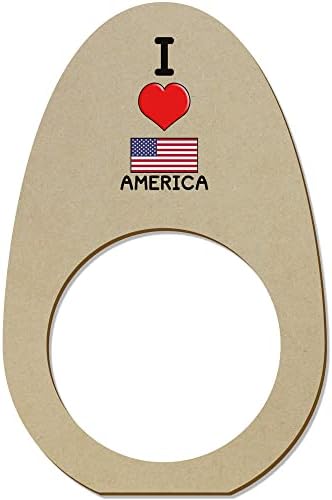 5 x 'Szeretem Amerikát' Fa Szalvéta Gyűrű/Jogosultjai (NR00051668)