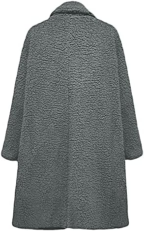 Teddy Kabát, Alkalmi Otthoni Hosszú Ujjú Téli Kardigán, Női Hosszú Felszerelt Kényelmes Zsebében Kabátok egyszínű