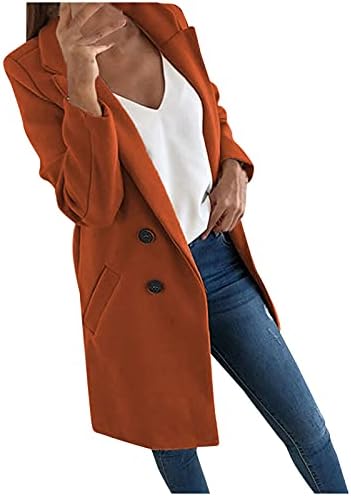 FOVIGUO Női Plus Size Téli Kabátok, Őszi Klasszikus Tunika Hosszú Ujjú Női Kabátok Szabadtéri Meleg Slim Fit Szilárd