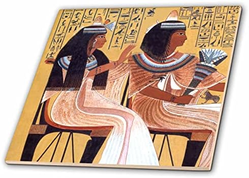 3dRose Ókori Egyiptomi Művészet Ülő Férj-Feleség Pár Egyiptom Emberek - Csempe (ct-371833-4)