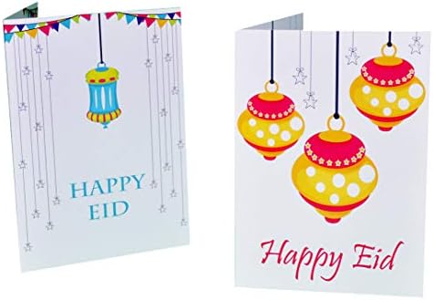 Zaffron Eid Lámpások Vegyes Minták Ünnepi Üdvözlőlapok, valamint Boríték (10 Pack)