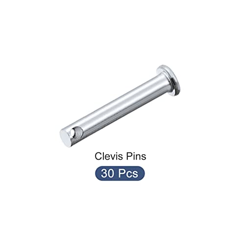 METALLIXITY Clevis Csapok (5mmx35mm) 30db, Egyetlen Lyuk Lapos fejű Szén-Acél Rögzítő Pin - Fém Eszközök, Bútorok, Telepítés,