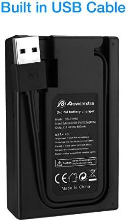 Powerextra 2 Csomag Csere Sony NP-FW50 Akkumulátor & Intelligens LCD Kijelző Dual Channel Töltő Kompatibilis Sony ZV-E10,