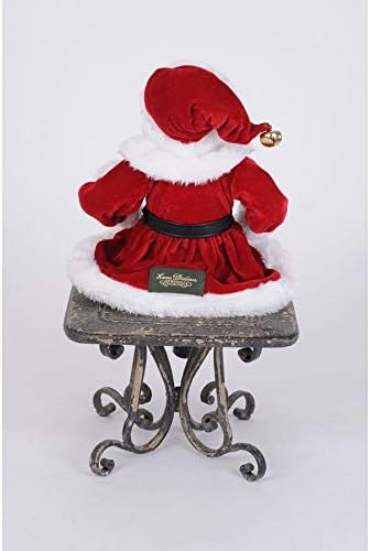 Karen Didion Eredeti Hagyományos Poseable Mikulás Szett (2) Figura, 17 Cm - Kézzel készített Karácsonyi Ünnep Otthon Dekoráció,
