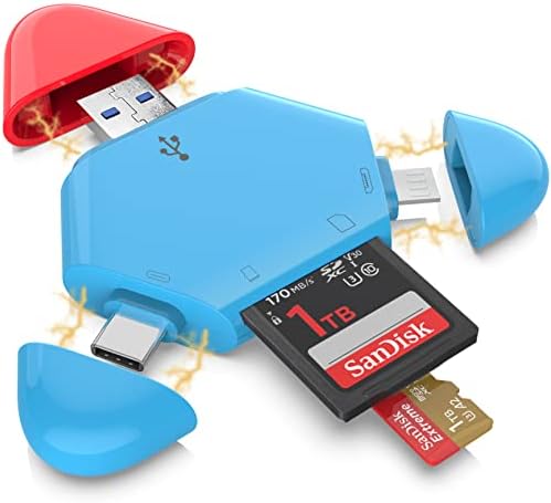 SD-Kártya Olvasó, Mágneses Kap Háromszög USB-A vagy USB-C/Mirco USB-Kamera Memória Kártya Olvasó Nyomvonal Néző Kamera SD