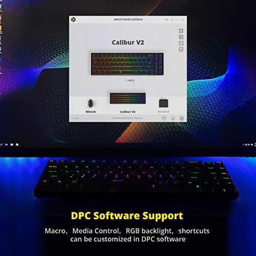 DREVO Calibur V2 TE RGB 60% - a Vezetékes Mechanikus Gaming-Billentyűzet, A 71-Kulcs Kicsi, Kompakt, Munka, PC/Mac, Leválasztható