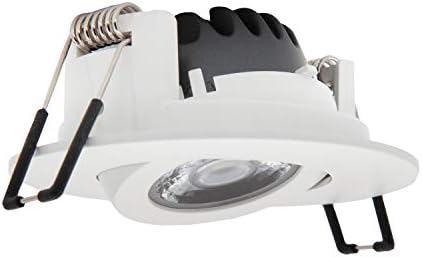 Maxxima 3. Vékony, Kerek LED Gimbal Beépíthető, Szabályozható, Lapos Light Lámpatest, Süllyesztett Utólag, 500 Lumen, Semleges