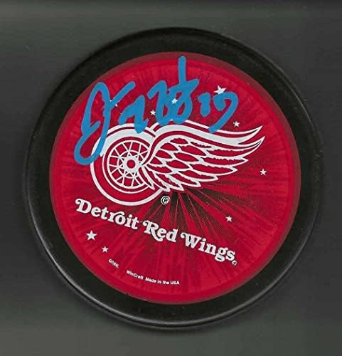 Darren McCarty Aláírt Detroit Red Wings Szuvenír Korong Aláírt A Blue - Dedikált NHL Korong