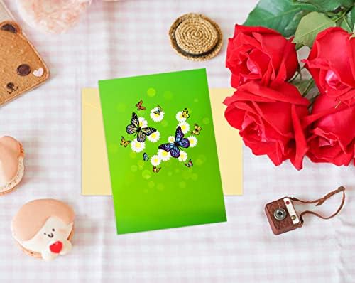 FLYAB Anyák Napja Pop Up Card, Pillangó 3D felugró Kártya Borítékok, Születésnap, Évforduló Kártya Anya Feleség, Nagymama