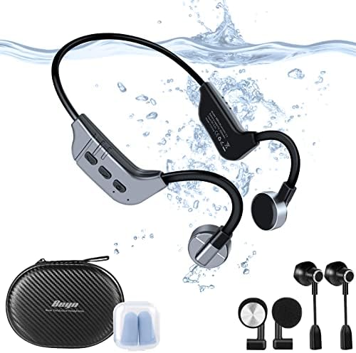Csontvezetéses, levegő-vezetés, in-ear, 3-az-1-fejhallgató. Új Technológia Szabadalmi Ultrakönnyű IPX8-Vízálló Úszni Fejhallgató-Bluetooth