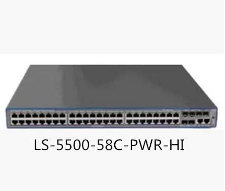 H3C LS-S5500-58C-PWR-SZIA ethernet Kapcsoló 48 Port Gigabit POE Tápegység skálázható Kapcsoló