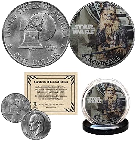 Chewbacca - Star Wars Hivatalosan Engedélyezett 1976 Eisenhower IKE Dollár USA Érme
