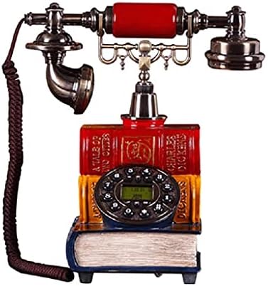 N/A Retro Könyv Bázis Vezetékes Telefon Haza, Vintage Gomb telefonvonal Régi Divat Telefon, Vezetékes Telefon kihangosító,