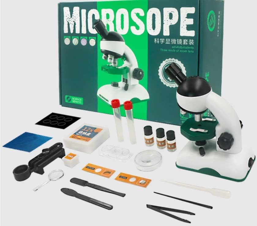 200x-1200x Mikroszkóp, a Gyerekek, Diákok, Gyerekek Nap, vagy Születésnapi Ajándék, Teljes Mikroszkóp Tárgylemezek Készített