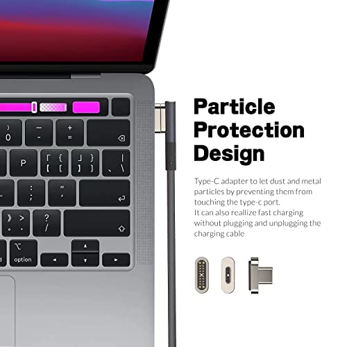 100W Mágneses USB-C-USB-C Kábel – Két Mágneses Gyors Töltés Kábel MacBook Pro, MacBook Air, iPad Pro 12.9/11 C Típusú Kábel,