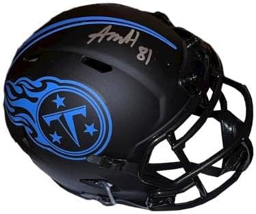 Austin Hooper aláírt Tennessee Titans Napfogyatkozás Sebesség Mini Sisak 81 - SZÖVETSÉG Tanúja - Dedikált NFL Mini Sisak