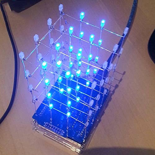 1db/sok 4X4X4 Kék LED Kocka Készlet 3D LED DIY Kit Elektronikus Lakosztály Arduino Intelligens Elektronika Led Kocka Készlet