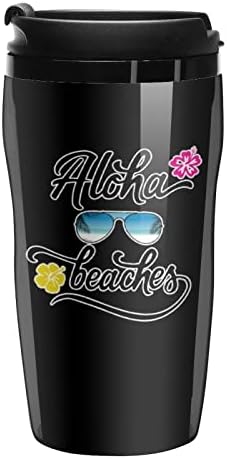 Aloha Strandok Hőszigetelt Bögre Víz Üveg Kávét Dobon Utazási Bögre Fedő 250ml