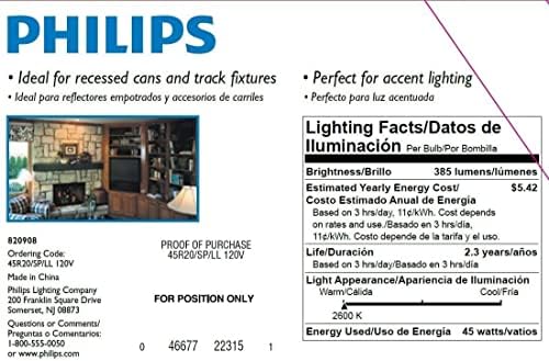 Philips 223156 Duramax 45 Wattos R20 Beltéri Spot Izzó, 3-Pack x2